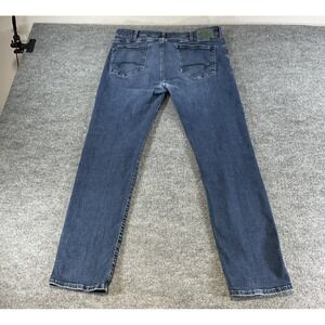 Mavi Zach Straight Jeans 38x34 Blue Stretch Denim Classic Fit Casual Mens Faded